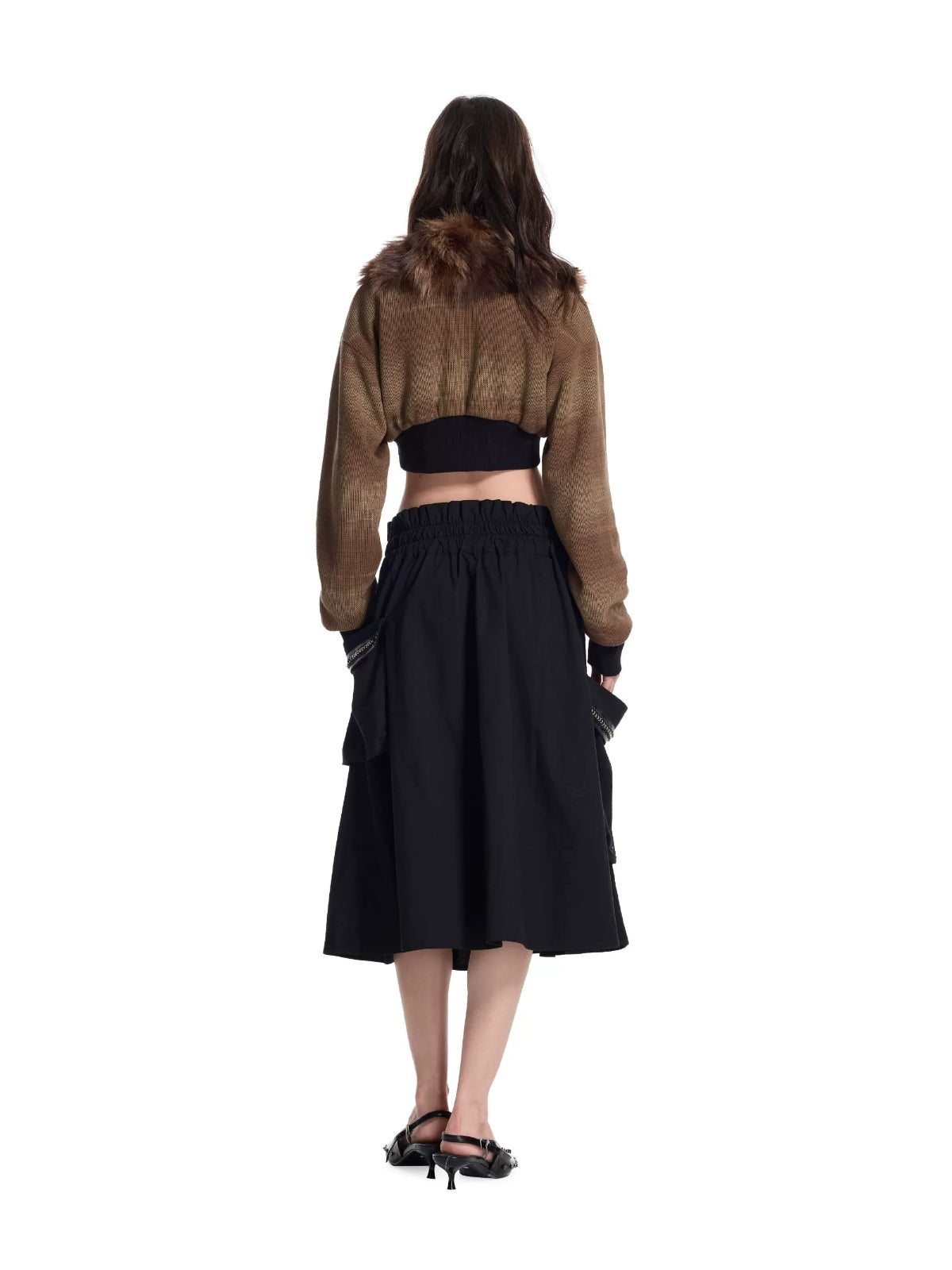 Patchwork Ring Trim Knit Jacket