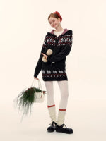 Fair Isle Pony Hooded Knit Set