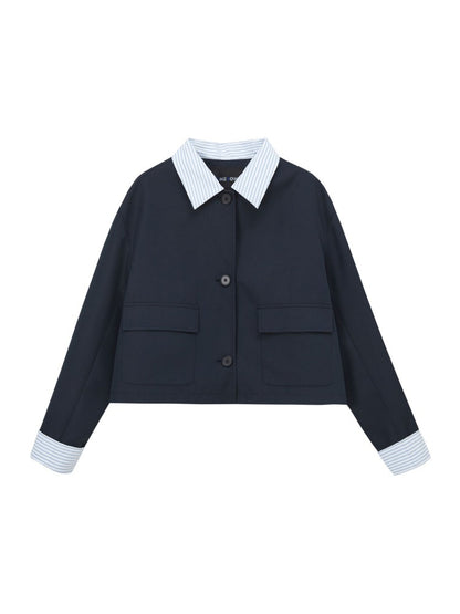 Patchwork Striped Trench