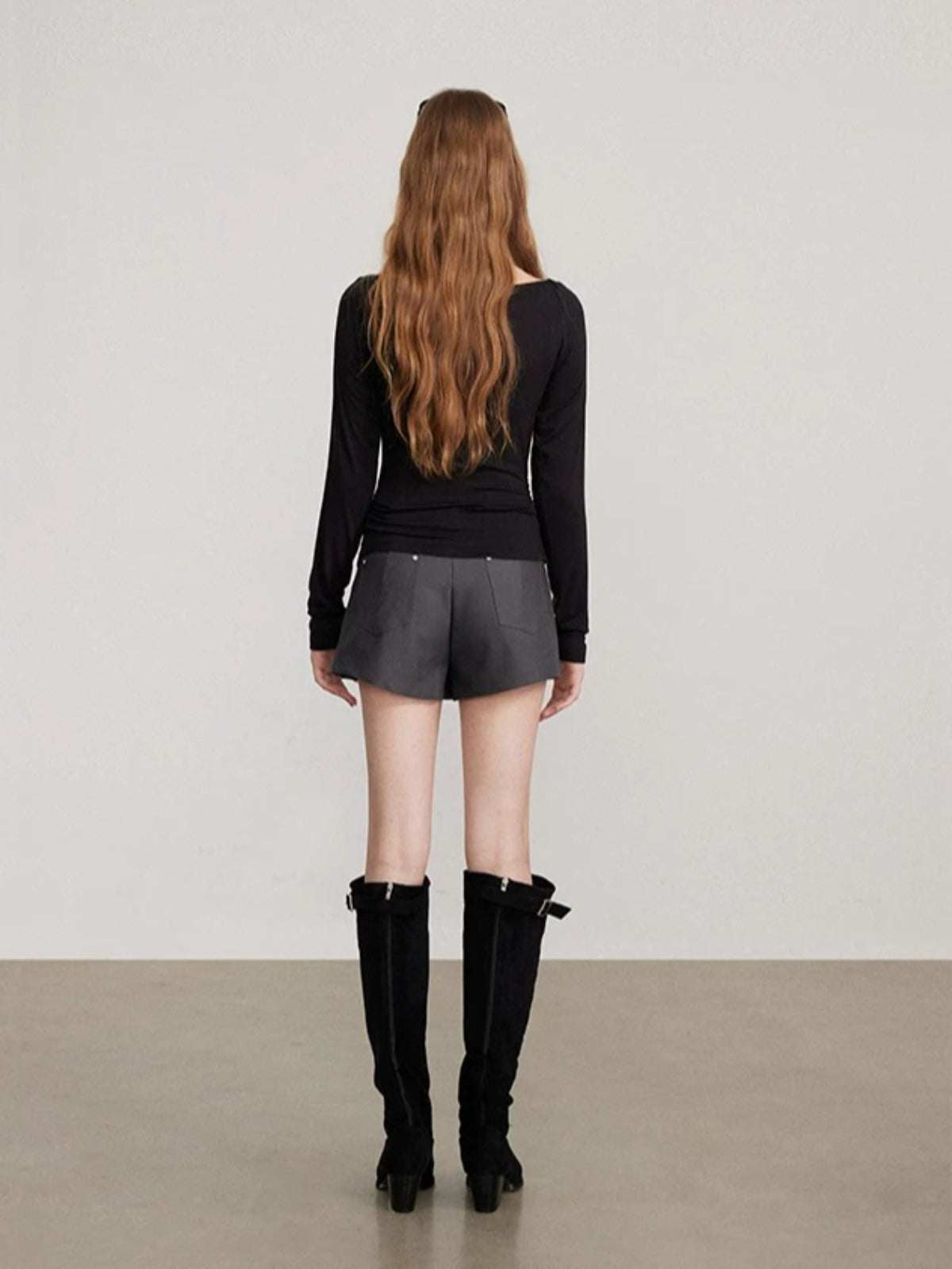 Convertible Tie Shoulder Long Sleeve Top