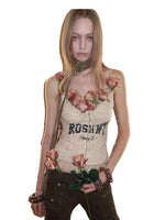 Lace Print Corset Top