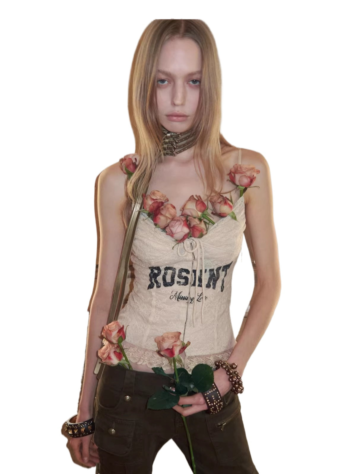 Lace Print Corset Top