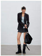 Wool Blend Tailored Blazer