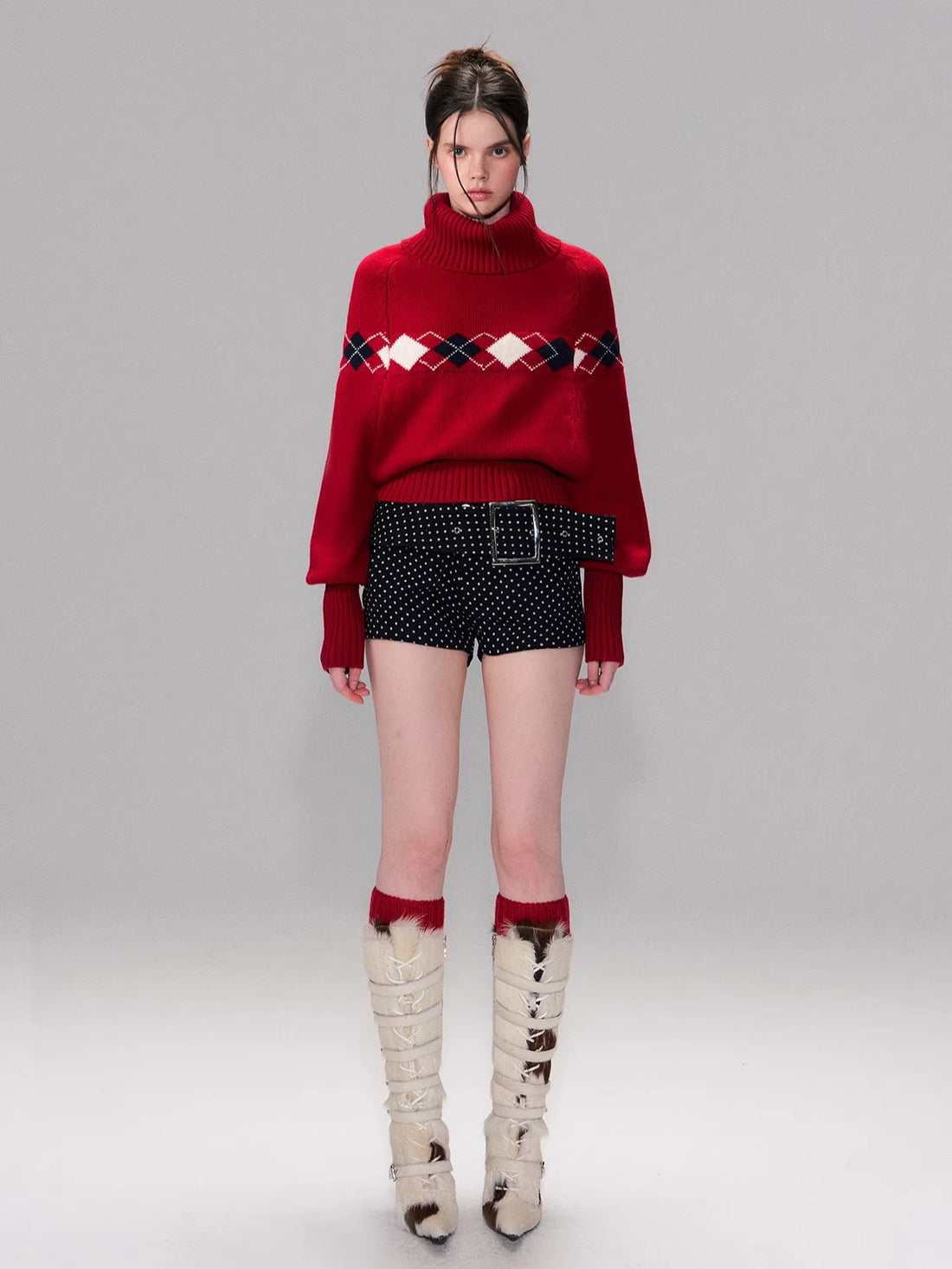 Polka Dot Belt Shorts