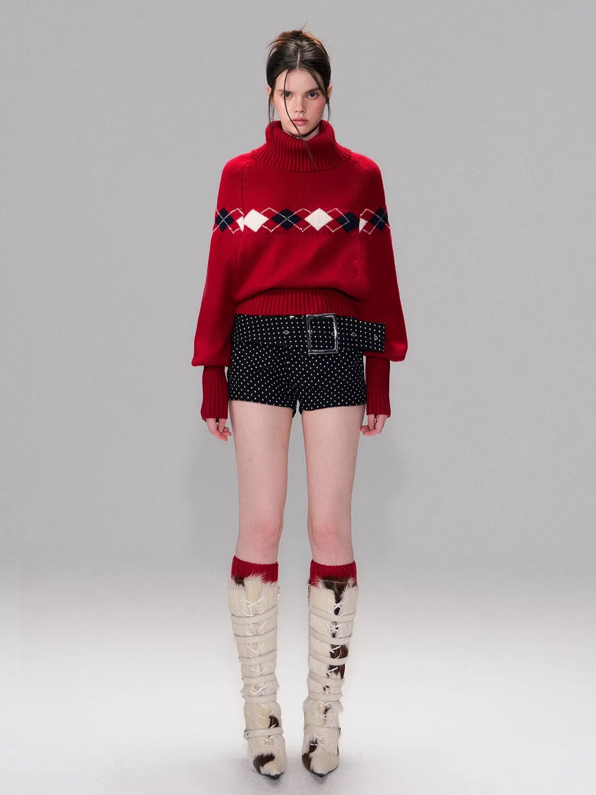 Polka Dot Belt Shorts