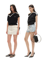 Black Contrast Asymmetric Tee
