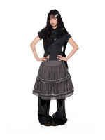 Ruffle Layered Midi Skirt