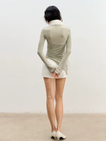 Asymmetric V-Neck Top