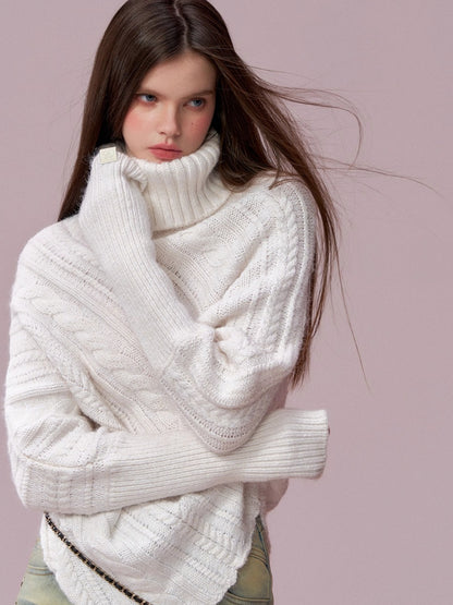 Oversized Cowl Neck Cape Sweater