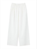 White Lyocell Wide-Leg Pants