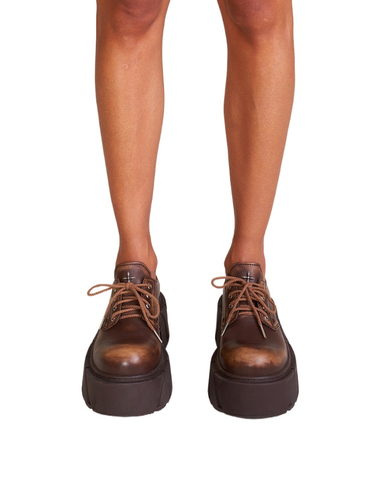 Future Mirage Leather High Heel Derby Snow Mountain