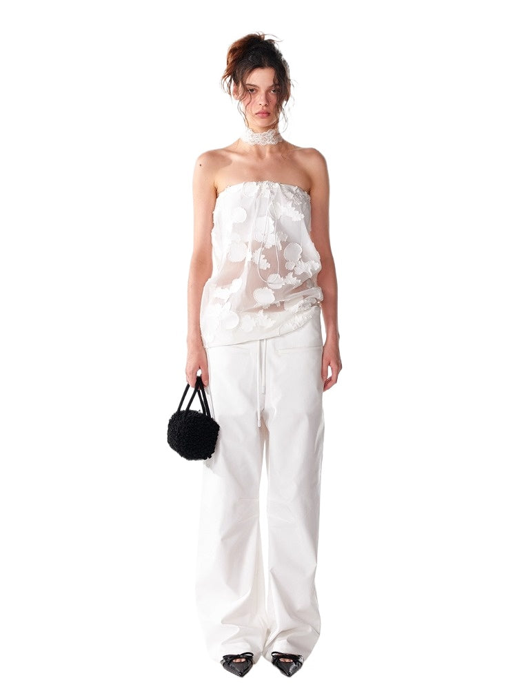White Shell Transparent Bustier