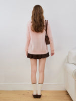 Cable Knit Wool Blend Cardigan