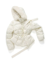 White Detachable Fur Collar Down Jacket