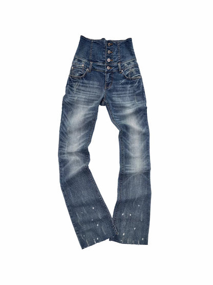 Washed High Waist Flare Jeans