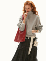 Structured Zip Knit Cropped Jacket