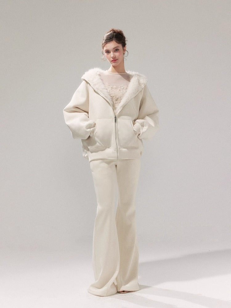 Reversible Hooded Sweatshirt &amp; Fleece Pants Set