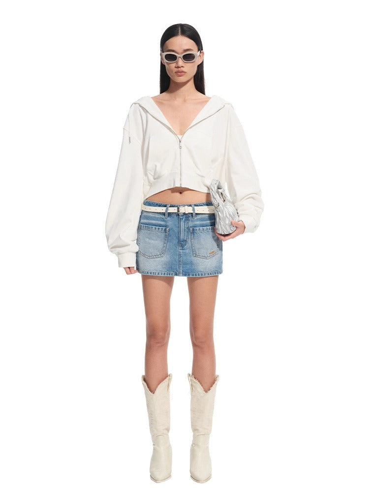 Lynx Washed Denim Skirt