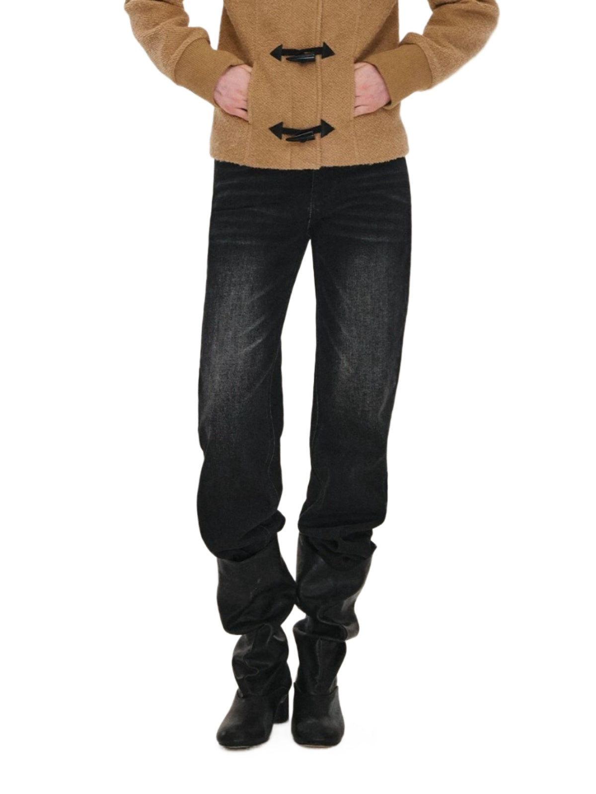 Bow Embroidered Straight Jeans