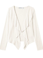 Draped Ruffle Cardigan