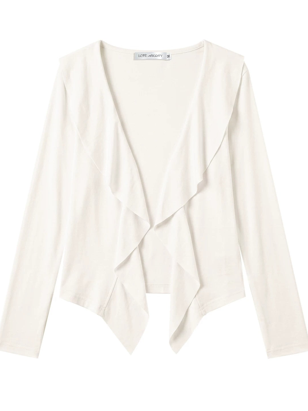 Draped Ruffle Cardigan