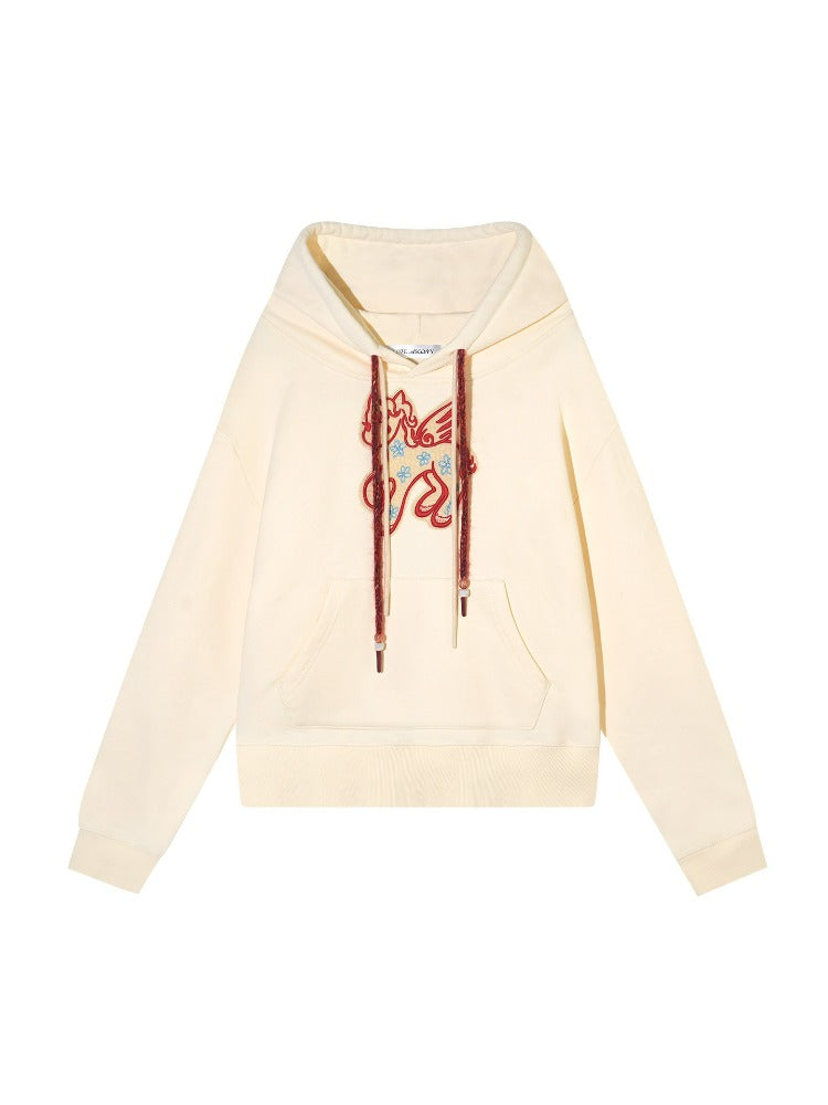 Pony Embroidery Fleece Hoodie