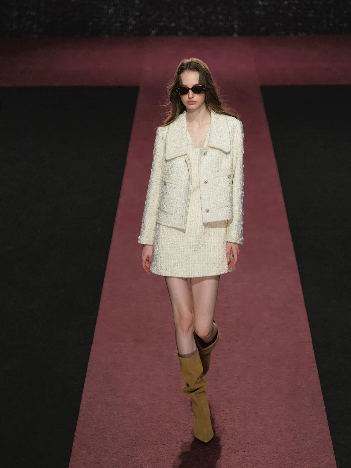 Tweed Cropped Jacket &amp; Dress Set