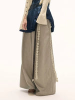 Double Waist Straight Leg Trousers