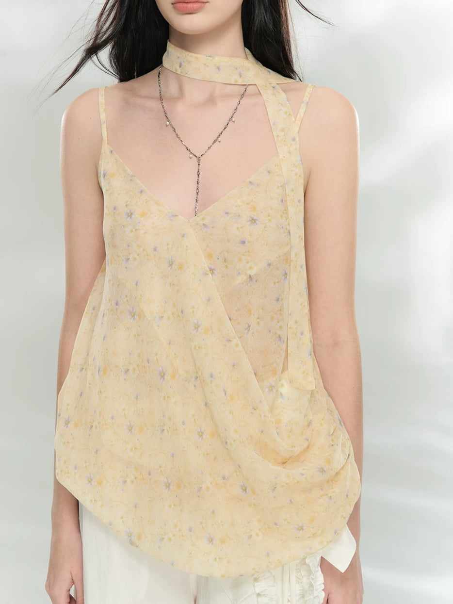Draped V-Neck Cami Top