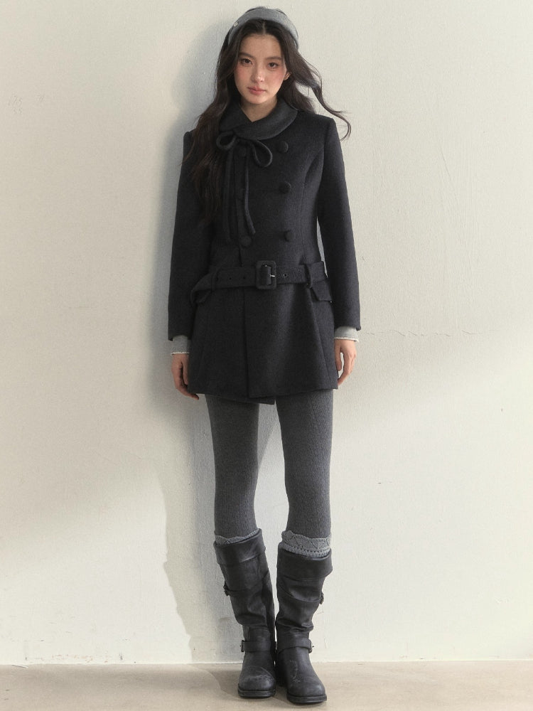 Double-Breasted Belted Coat