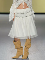 Sequin Lace Cardigan Skirt Set