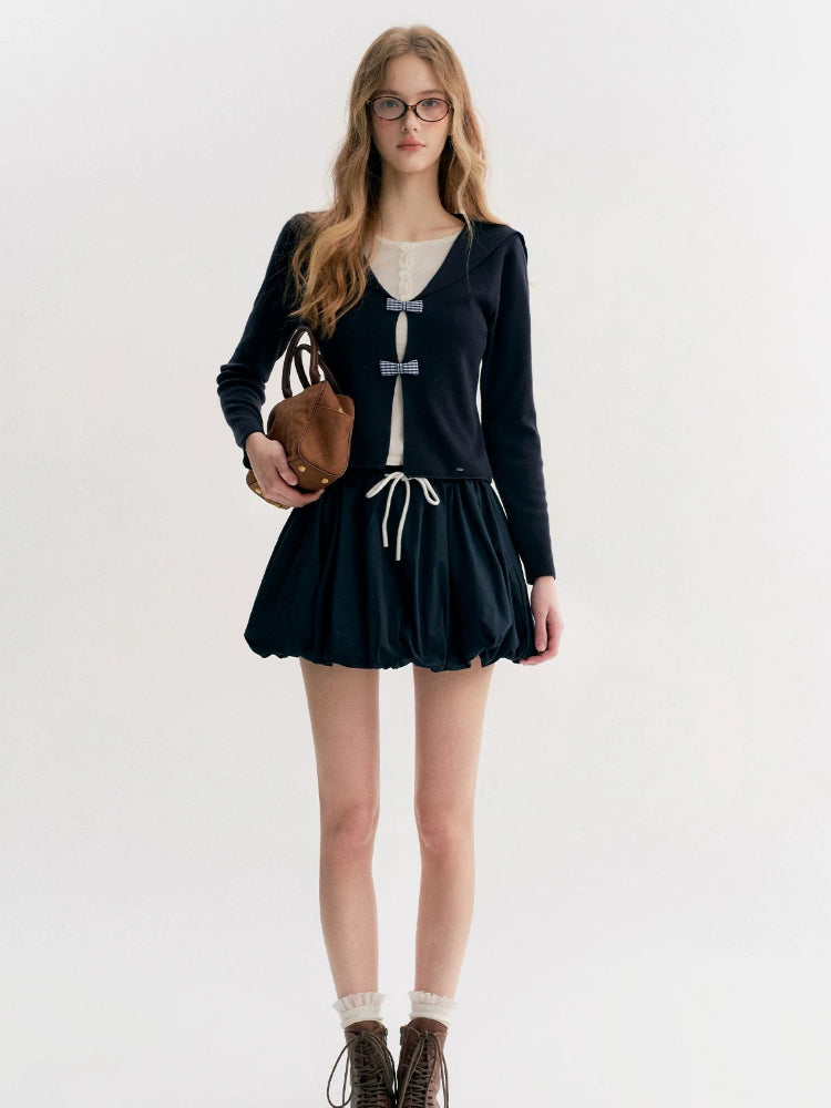 Bow Sailor Knit Top