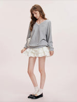 Lace Bow Sweatshirt