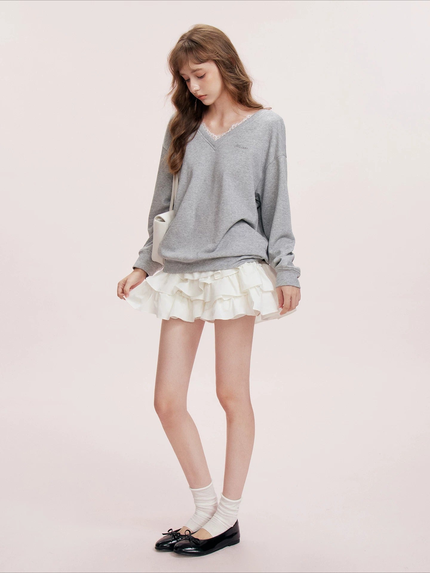 Lace Bow Sweatshirt