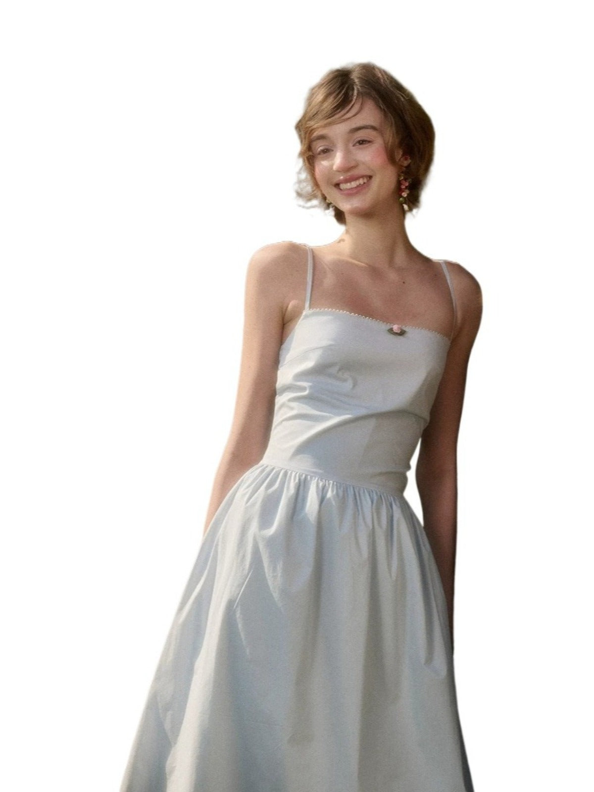 Blue Cotton Maxi Dress
