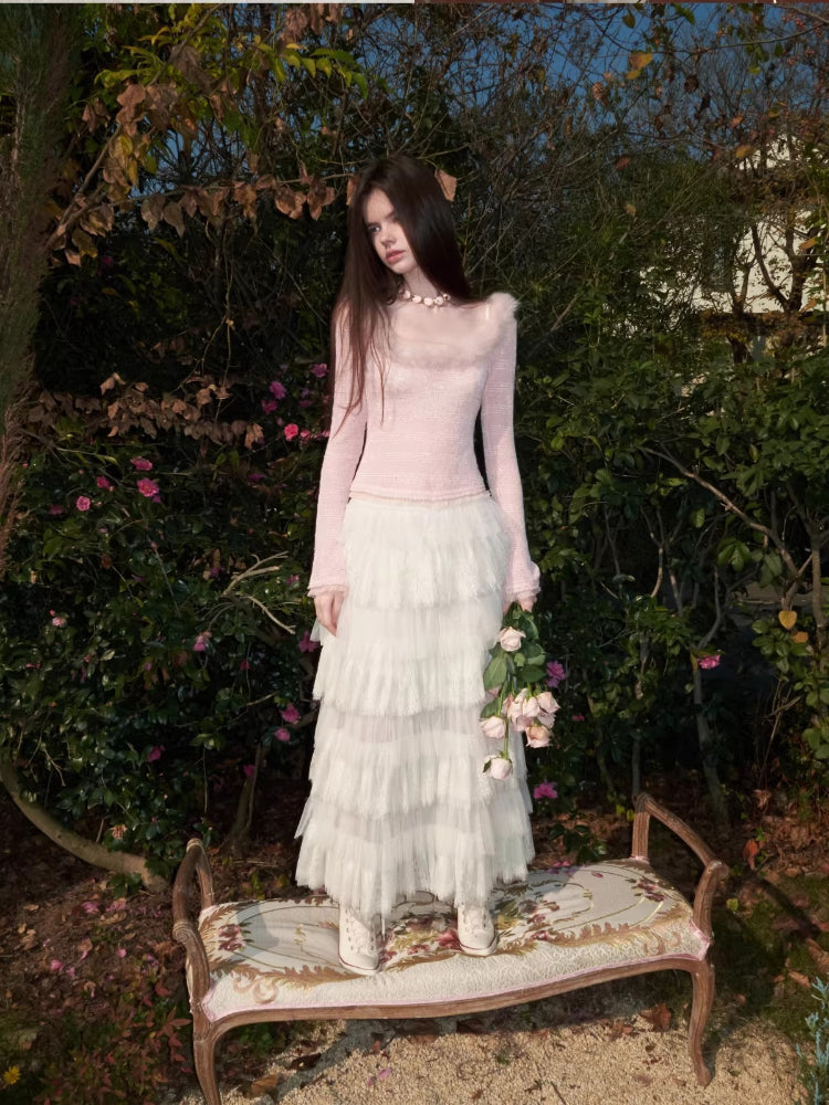 Sequin Trim Knit Top