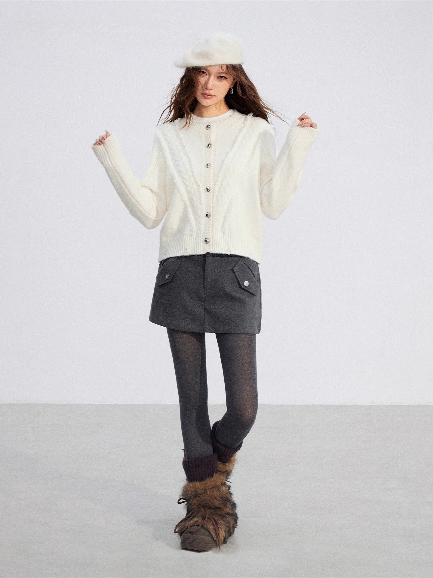 Soft Cable Trim Sweater