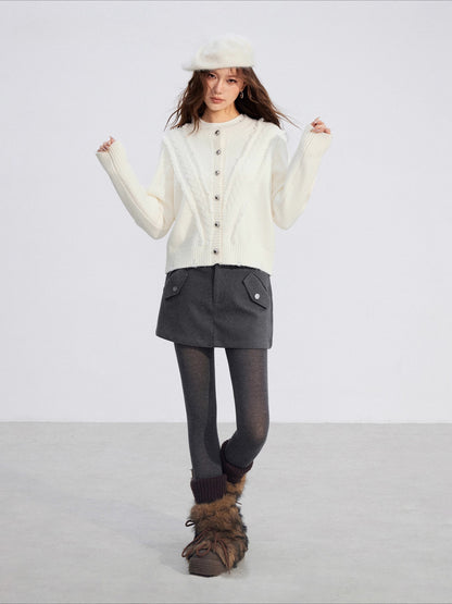 Soft Cable Trim Sweater