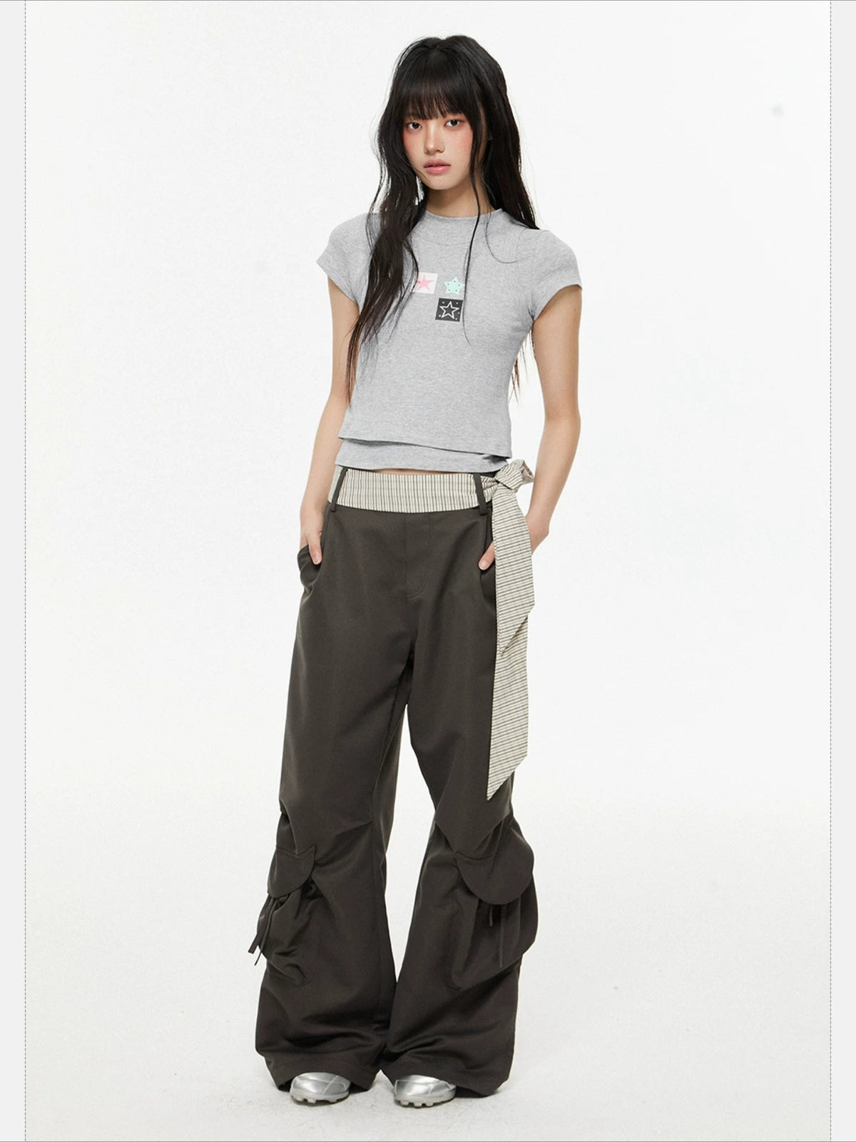 Pocket Pleated Cargo Pants