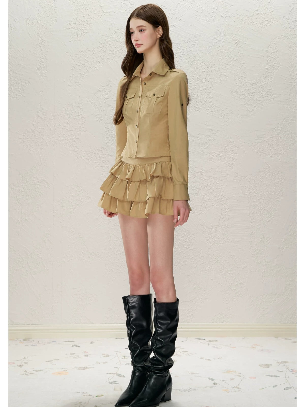 Utility Shirt Skirt Set