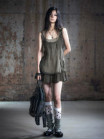 Layered Mesh Slip Dress