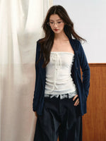 Tie Bust Knit Cardigan Set