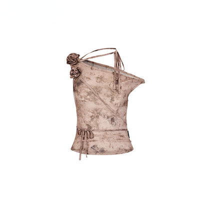 Apricot &amp; Ombre Khaki Rose Camisole Top