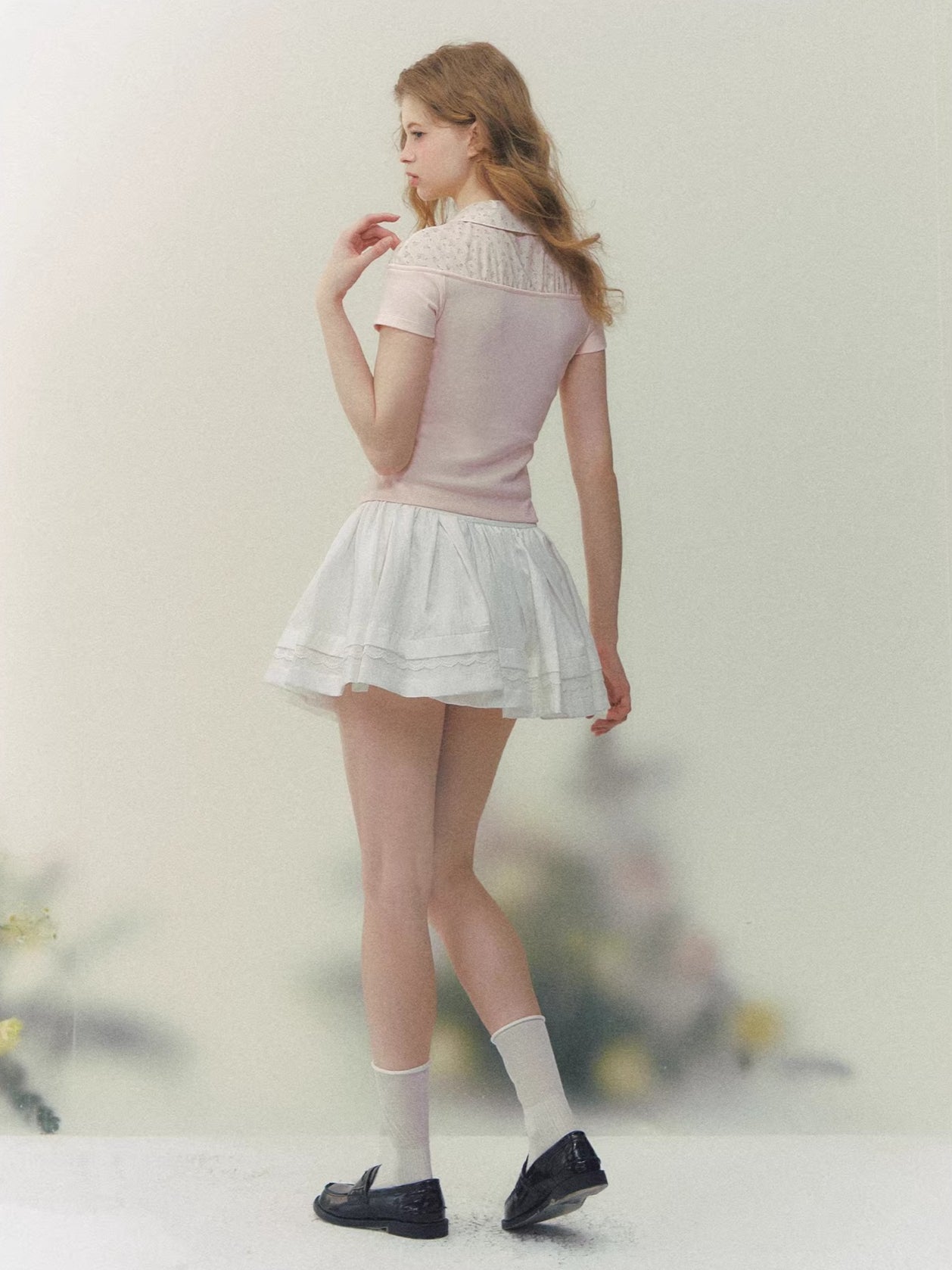 Layered Doll Collar Shirt
