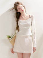 Lace Trim A-Line Skirt