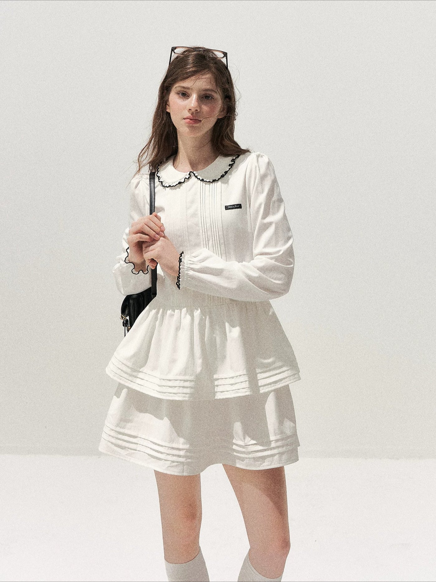 Embroidered Babydoll Dress