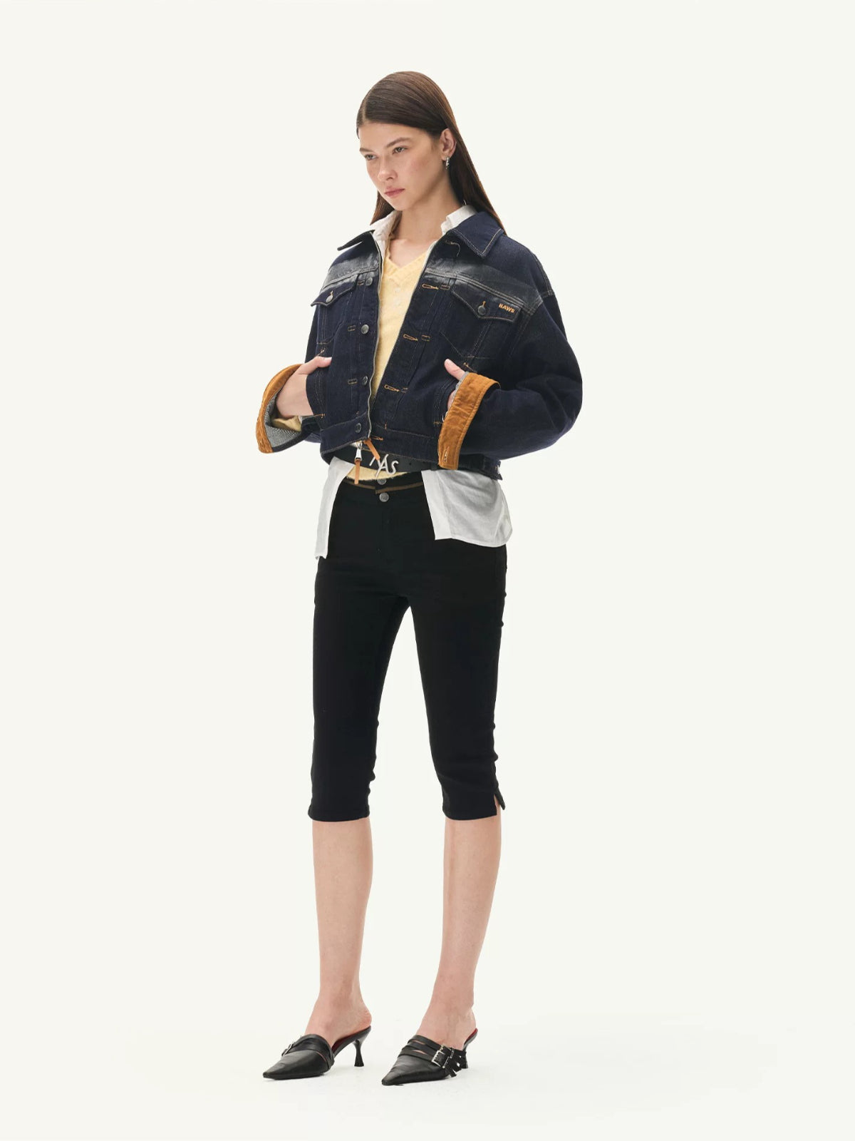 Double Placket Denim Jacket