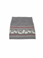 Fair Isle Jacquard Knit Cardigan & Skirt Set