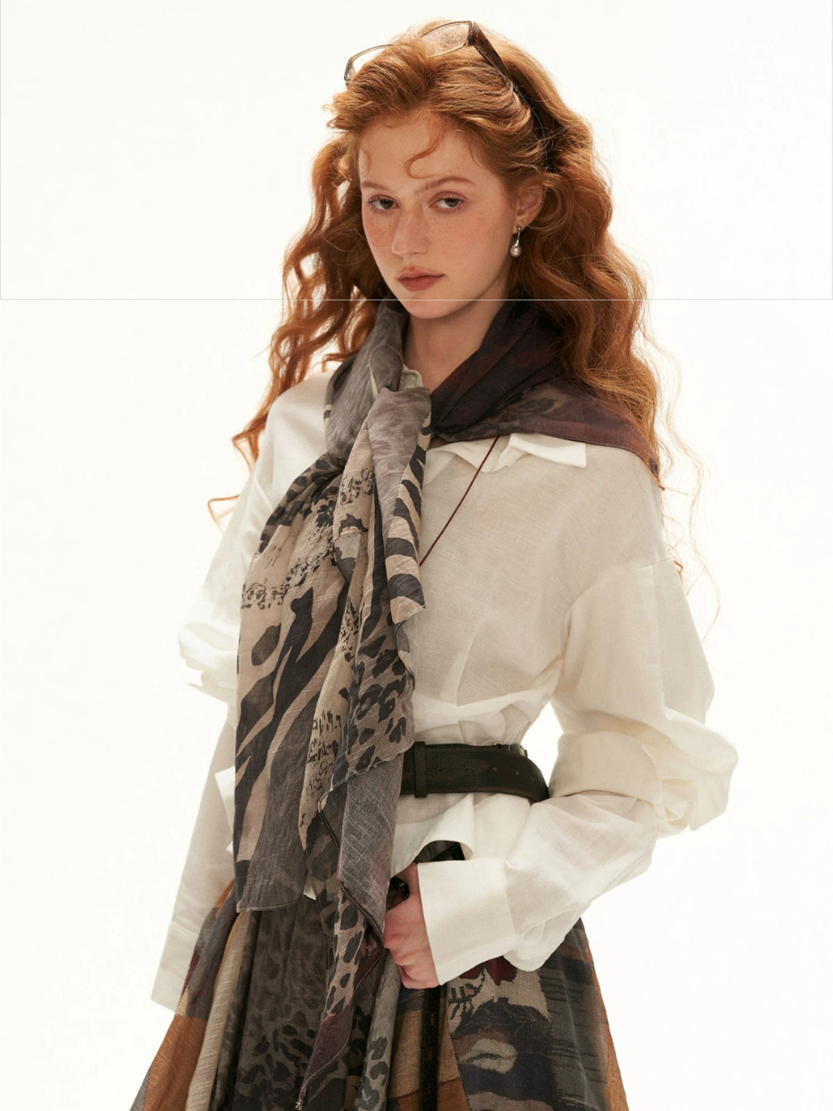 Leopard Print Tencel Scarf Wrap