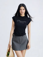 Rolled Hem Knit Top